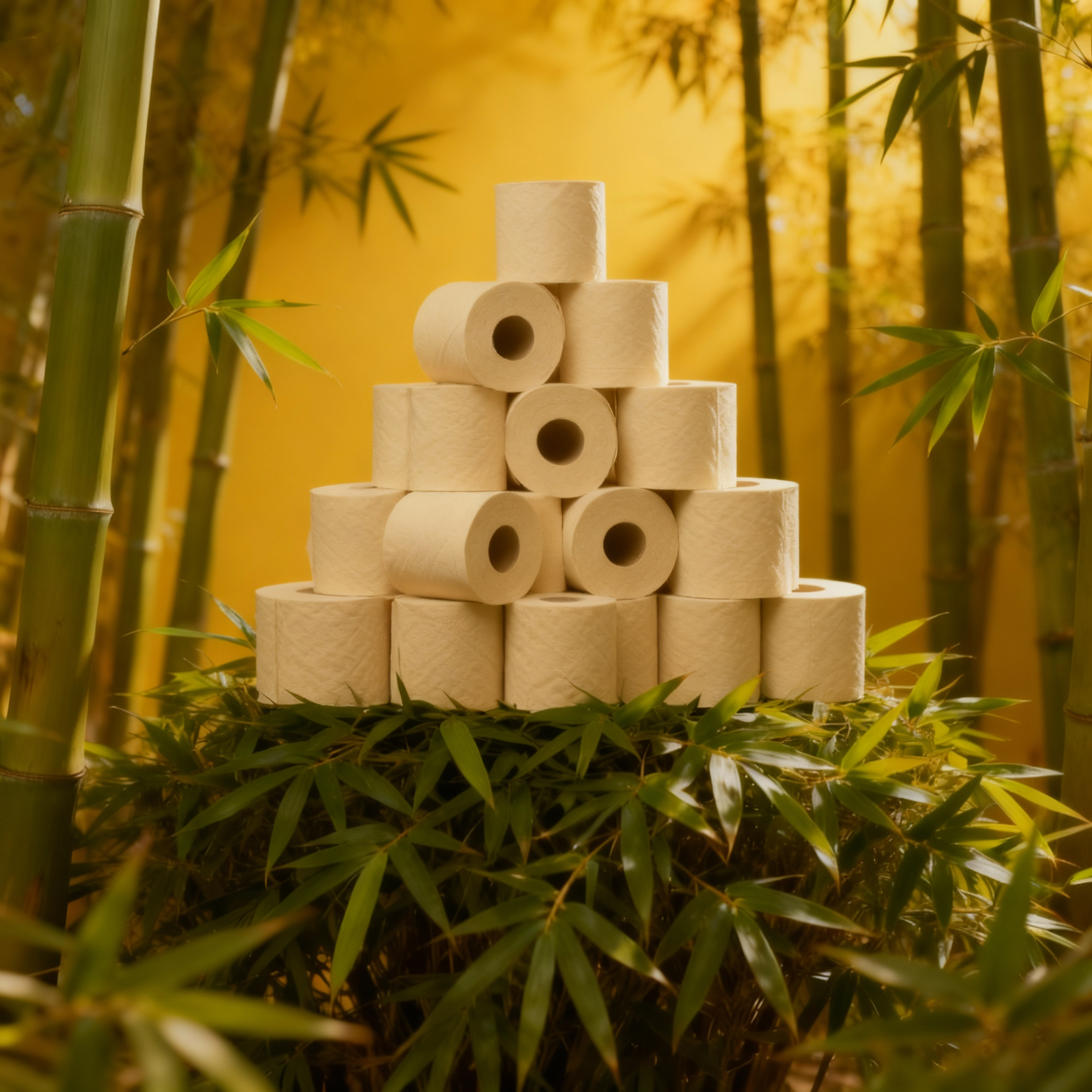 24 Pack, 100% Unbleached Bamboo Toilet Paper